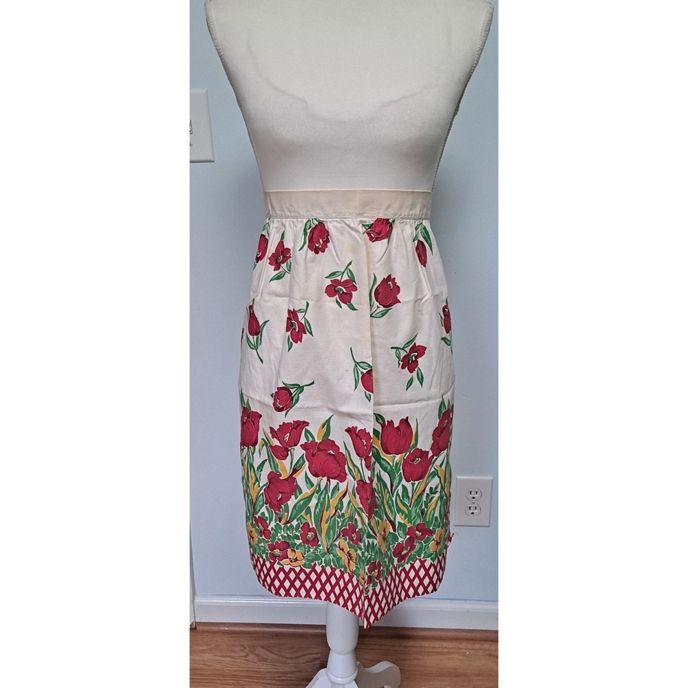Vintage‎ Apron 1950's Style Half Apron Floral